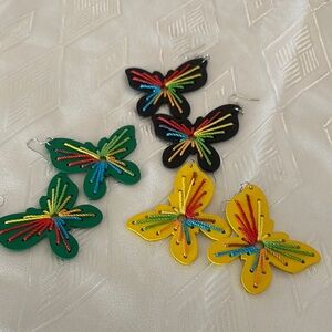 Colorful Butterfly Earrings Set